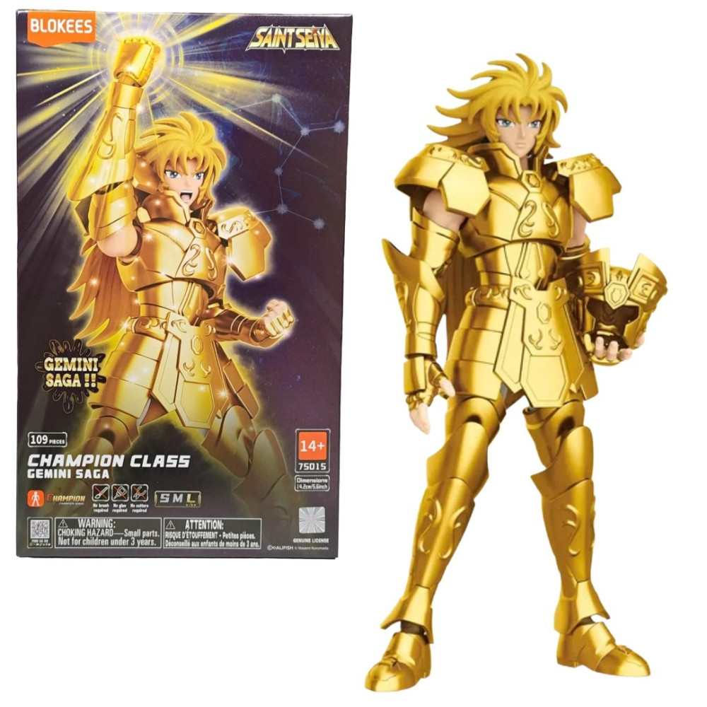 玩具研究中心 現貨L 布魯可 聖鬥士星矢 超越版 雙子座 撒加 可動積木公仔