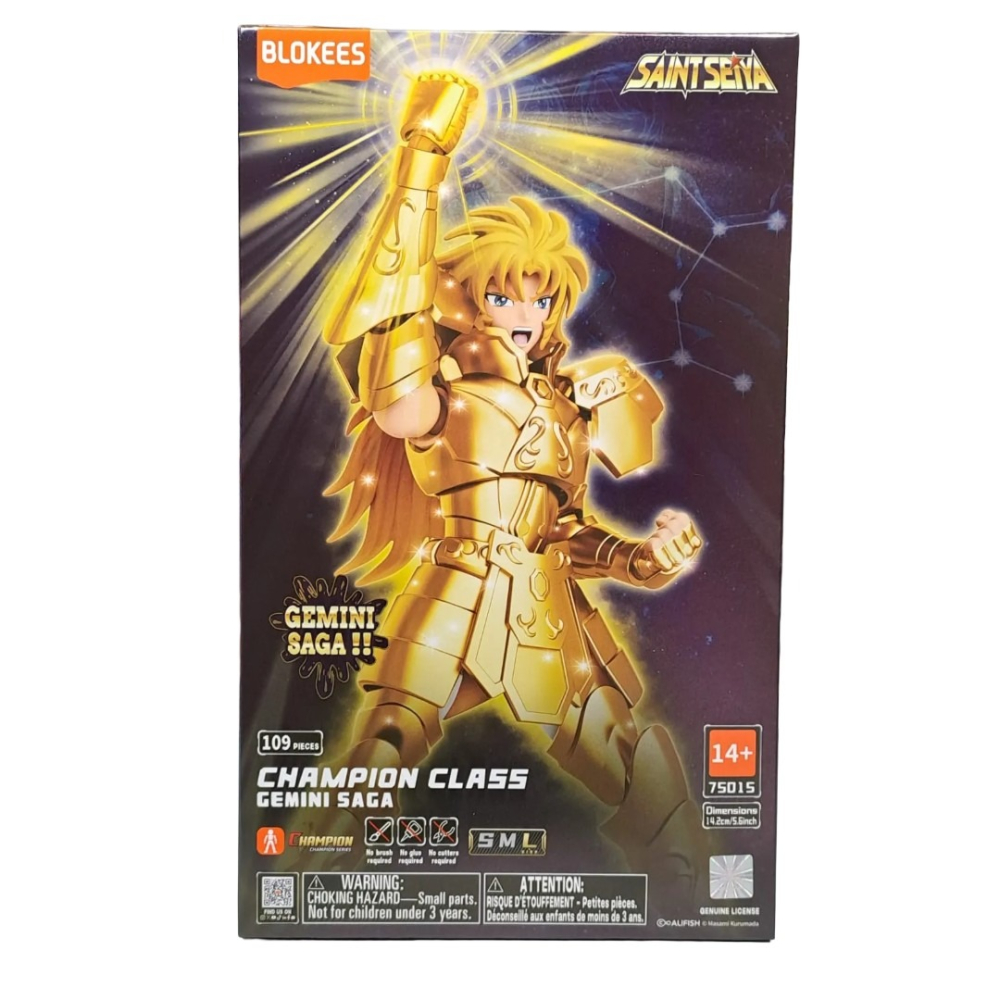 玩具研究中心 現貨L 布魯可 聖鬥士星矢 超越版 雙子座 撒加 可動積木公仔-細節圖2