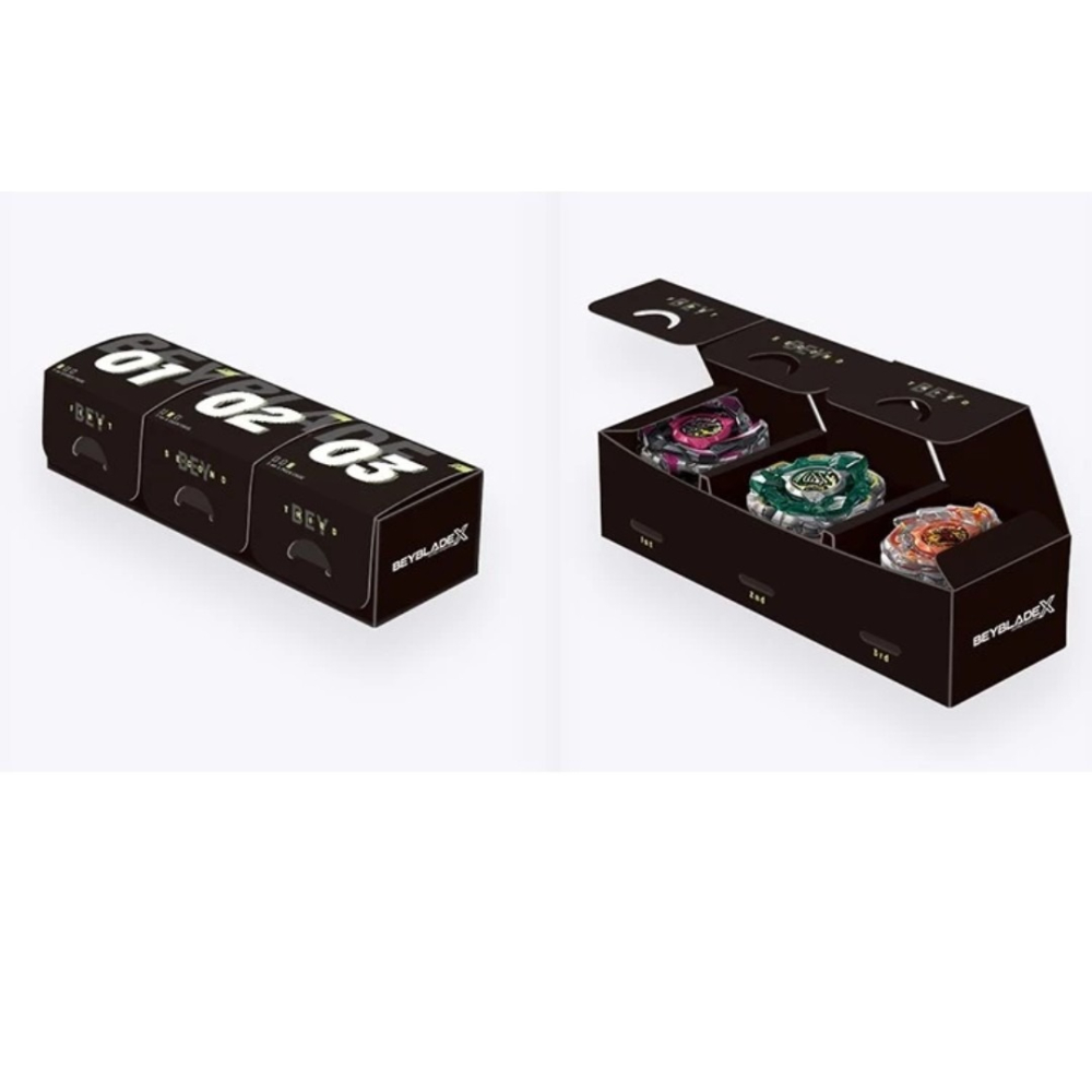 玩具研究中心 現貨N TAKARA TOMY 戰鬥陀螺X BX-57 3V3對戰收納盒 黑-細節圖3