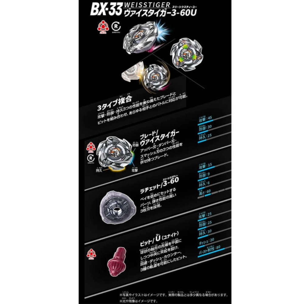 玩具研究中心 現貨N BEYBLADE X 戰鬥陀螺X BX-33 皓戰猛虎 BB91455 台版可掃QR扣-細節圖7
