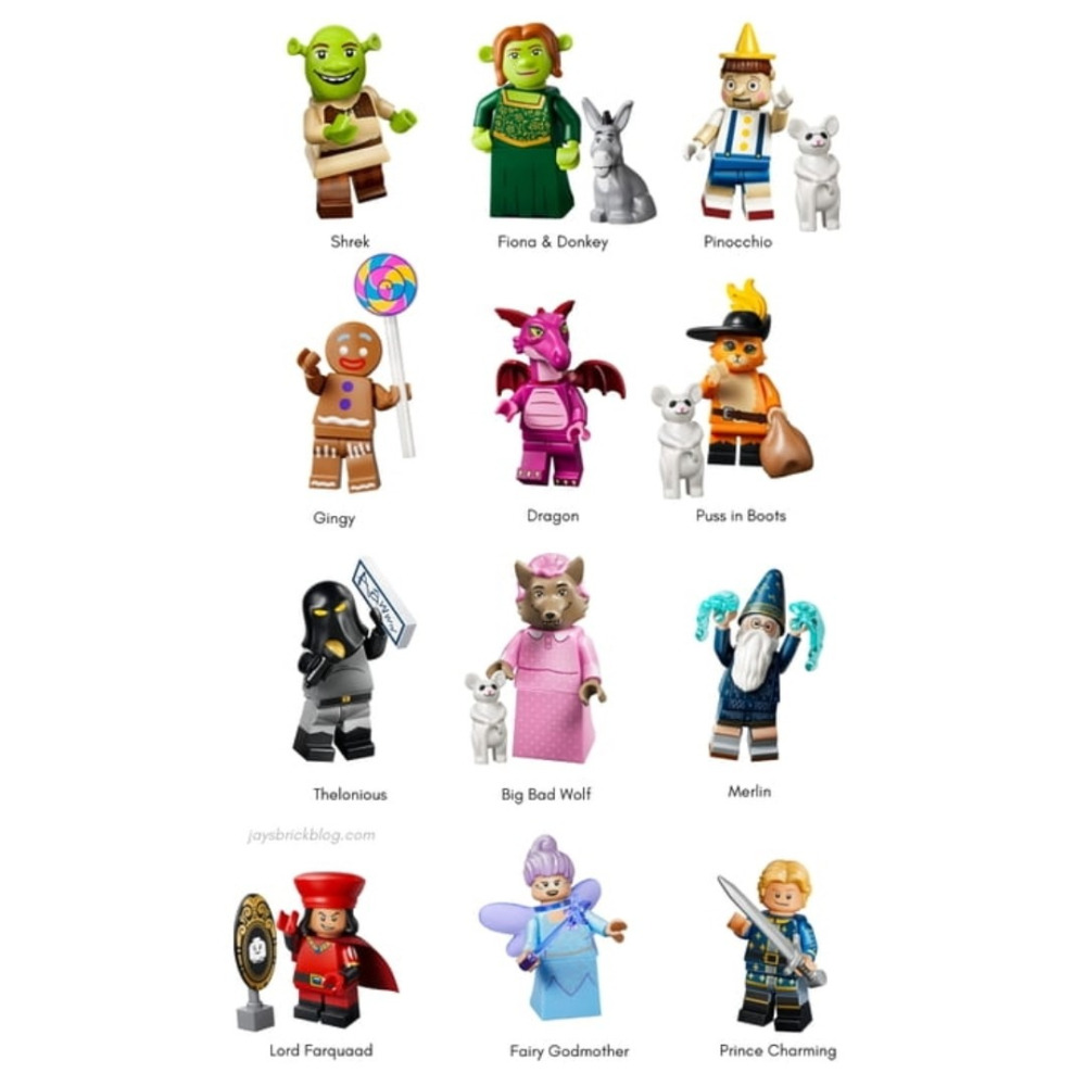 玩具研究中心 現貨M 樂高 LEGO 積木  史瑞克 人偶包 一整箱36隻 71053-細節圖11