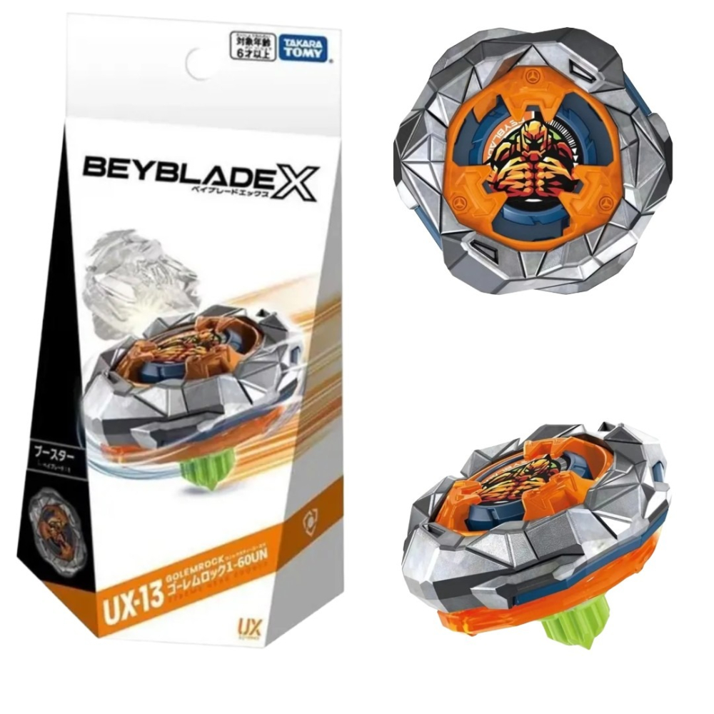 玩具研究中心 現貨NTakara Tomy Beyblade 戰鬥陀螺X UX-13 魔像奇岩 1-60UN 台灣QR扣