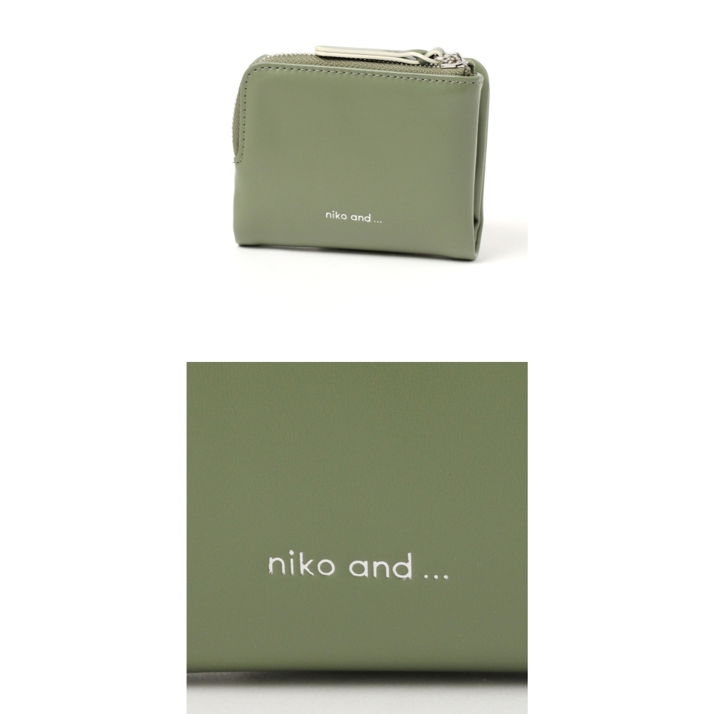 全新品 niko and 綠色皮革 零錢包皮夾短夾 多隔層拉鍊零錢夾零錢包 短夾 niko and...-細節圖6