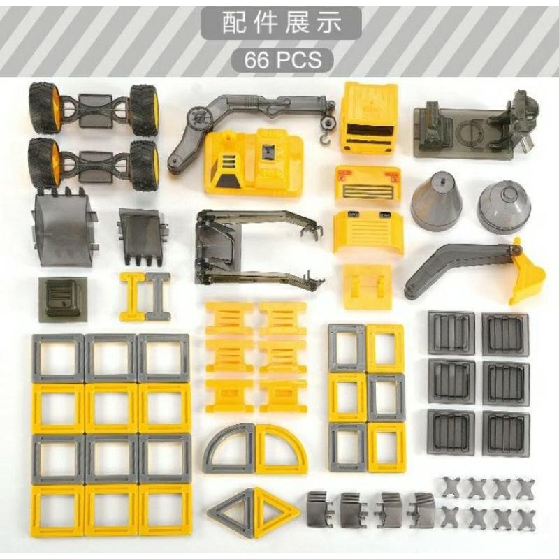 磁力工程車 / 磁力拼裝工程車-細節圖3