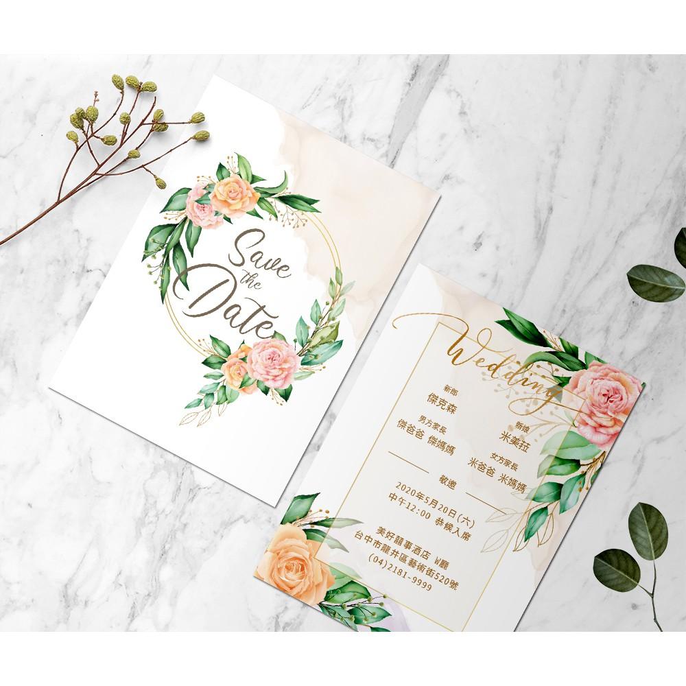 西式喜帖- 少量印製  韓式喜帖-明信片式喜帖 /邀請函.結婚請柬.訂婚喜帖.西式婚卡.簡約喜帖-細節圖2