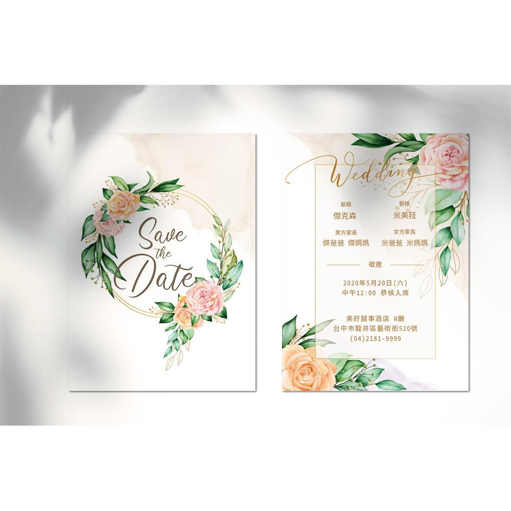 西式喜帖- 少量印製  韓式喜帖-明信片式喜帖 /邀請函.結婚請柬.訂婚喜帖.西式婚卡.簡約喜帖-細節圖3