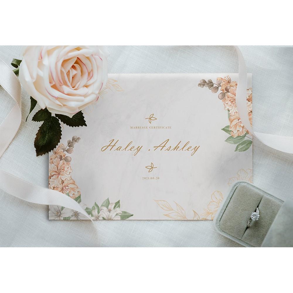 結婚證書夾 -橫式書約夾 精裝版結婚證書 一輩子的結婚禮物  ( 結婚登記用 結婚書約收藏夾) 【美好設計】-細節圖2