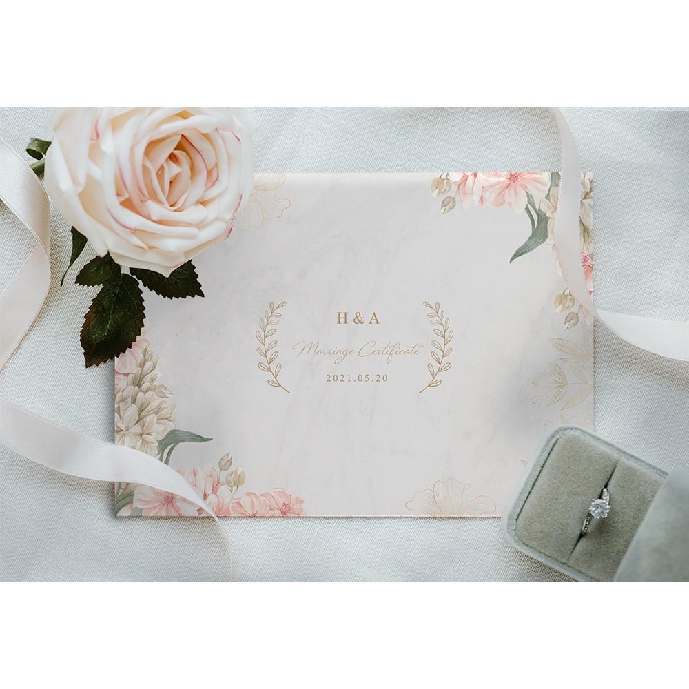 結婚證書夾 -橫式書約夾 精裝版結婚證書 一輩子的結婚禮物  ( 結婚登記用 結婚書約收藏夾) 【美好設計】-細節圖2
