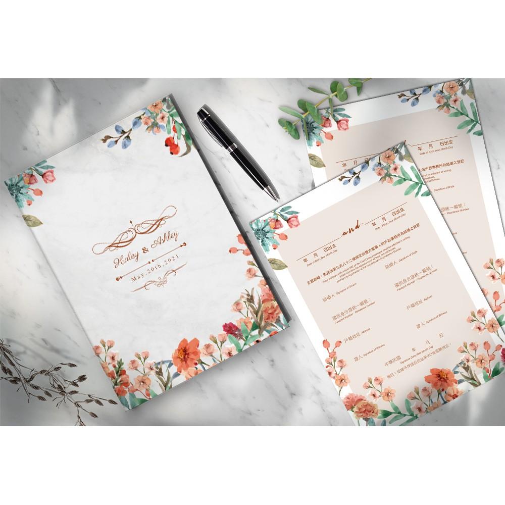 結婚證書夾 - 精裝版結婚證書 一輩子的結婚禮物  ( 結婚登記用 結婚書約收藏夾) 【美好設計】-細節圖3