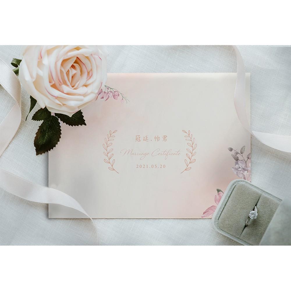 結婚證書夾 -橫式書約夾 精裝版結婚證書 一輩子的結婚禮物  ( 結婚登記用 結婚書約收藏夾) 【美好設計】-細節圖2