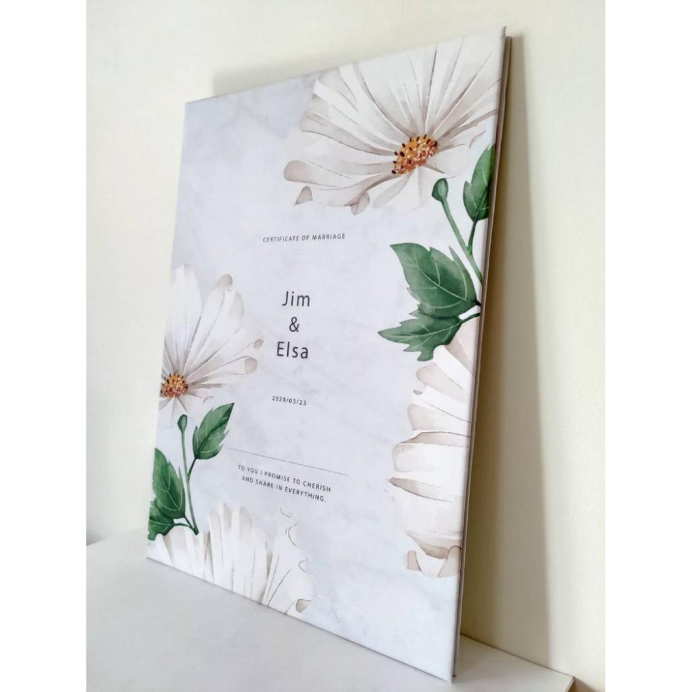 結婚證書夾 - 客製一本專屬的結婚證書 一輩子的結婚禮物  (贈送二張公版書約 結婚登記用 結婚書約收藏夾)-細節圖4