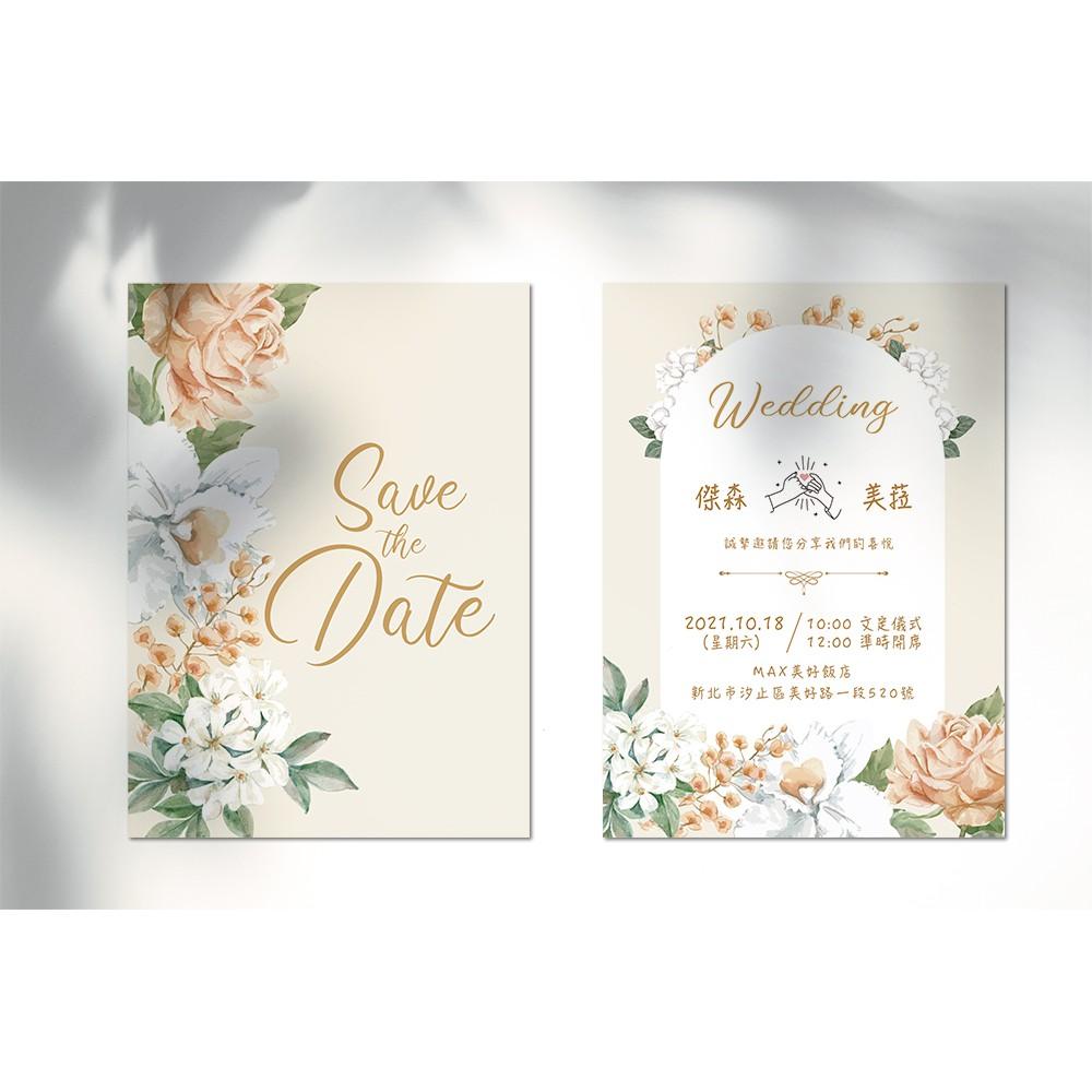 西式喜帖-北歐鄉村風 / 可少量印製 可放婚紗照 韓式喜帖-明信片式喜帖-max美好設計-細節圖3