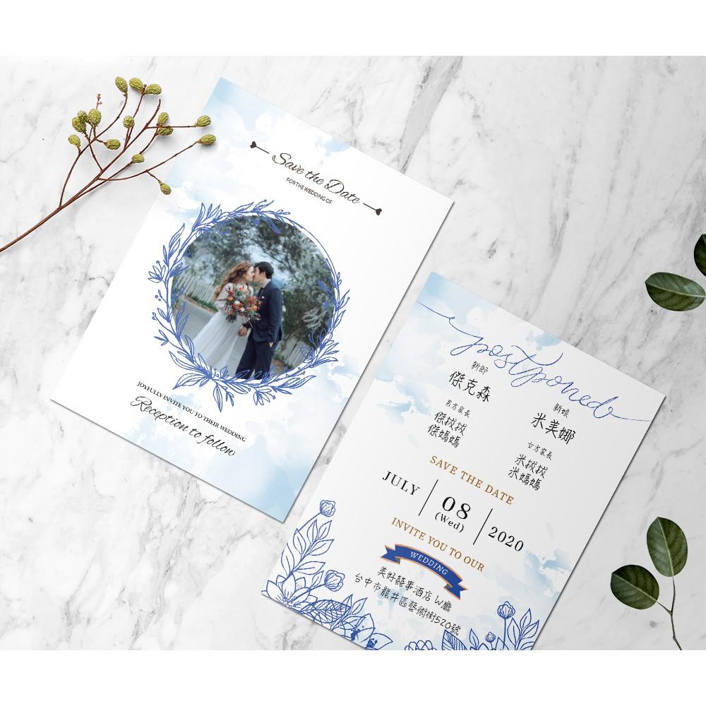 西式喜帖-簡約韓風 / 可少量印製 可放婚紗照 韓式喜帖-明信片式喜帖-max美好設計-細節圖2