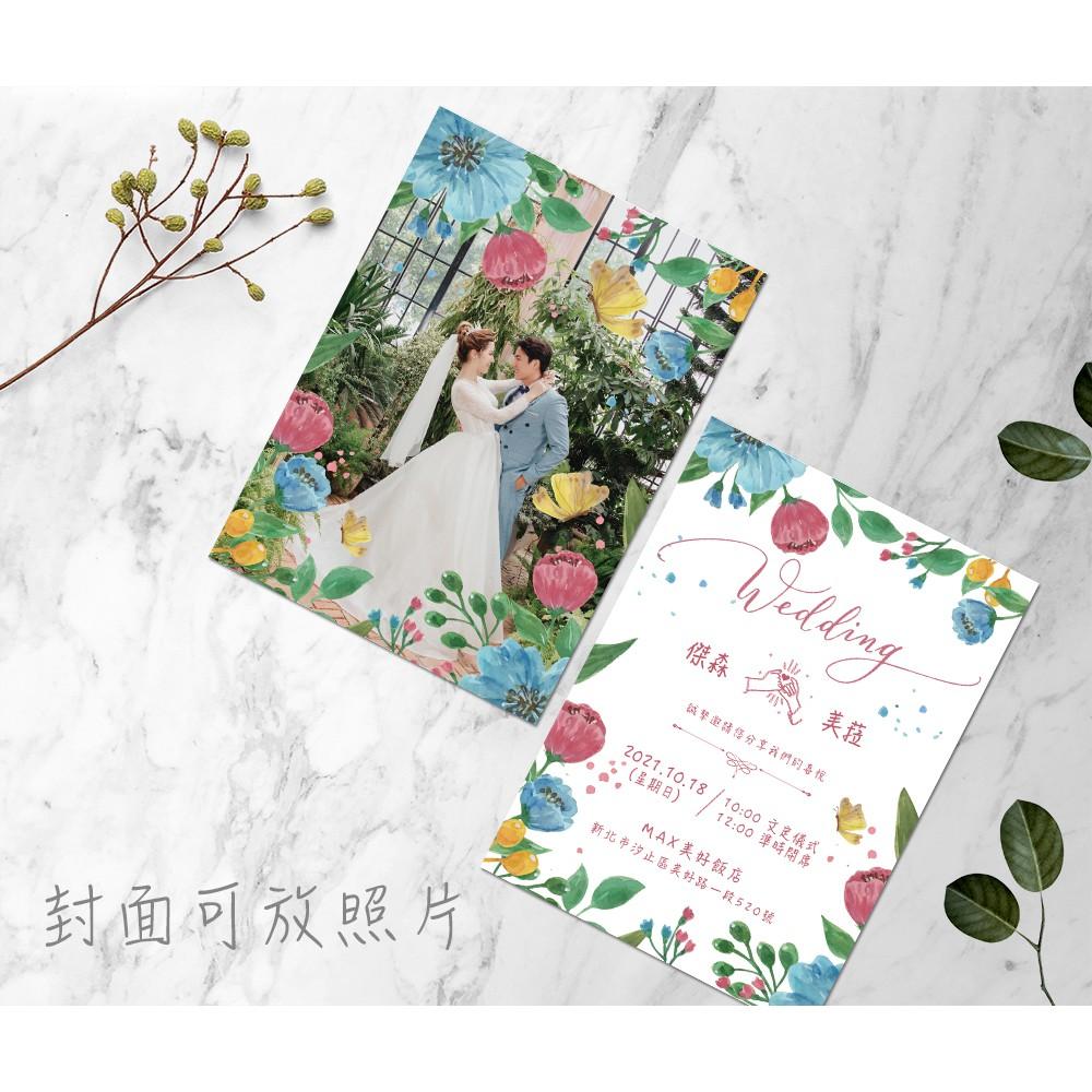 西式喜帖- 可少量印製 可放婚紗照 韓式喜帖-明信片式喜帖-max美好設計-細節圖2