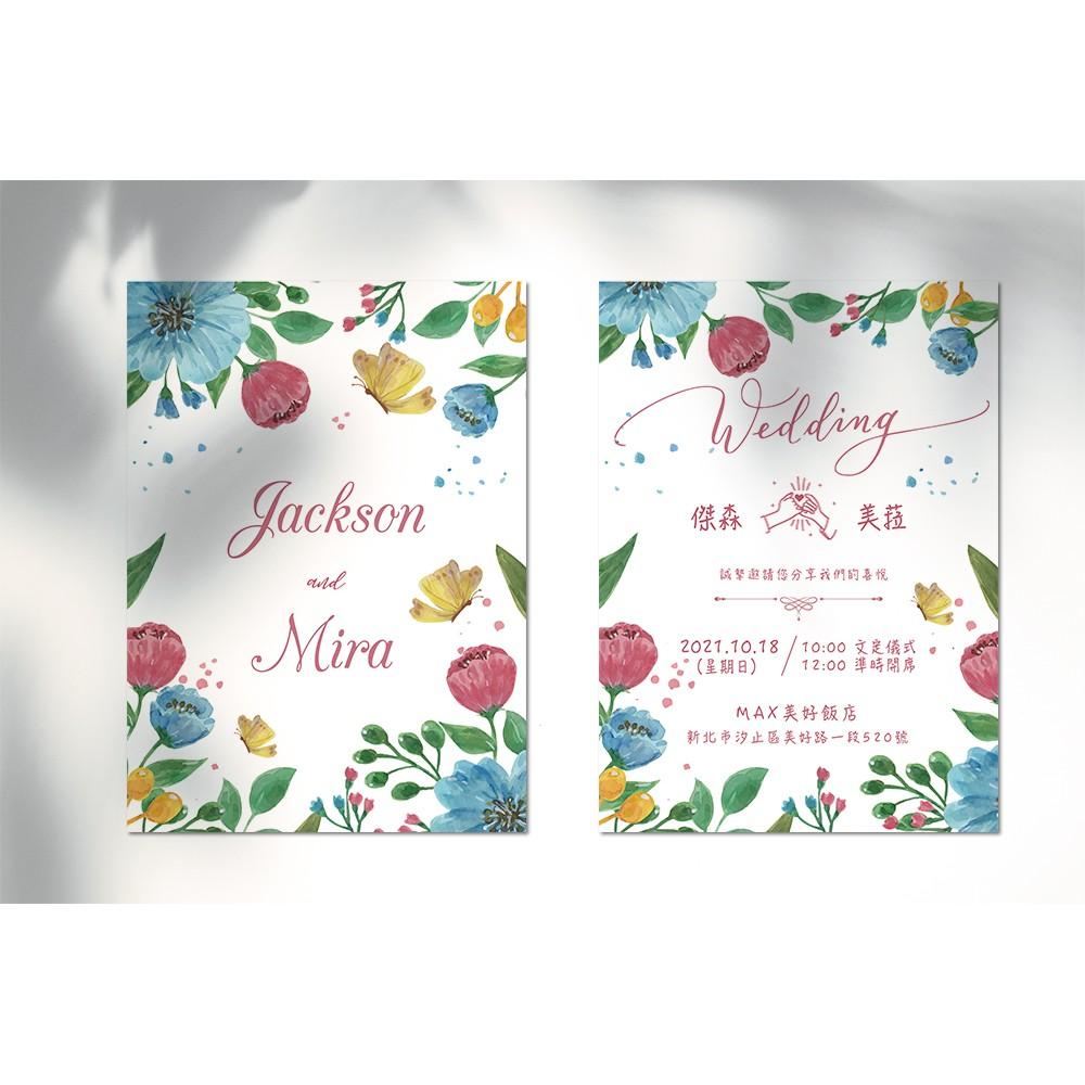 西式喜帖- 可少量印製 可放婚紗照 韓式喜帖-明信片式喜帖-max美好設計-細節圖3