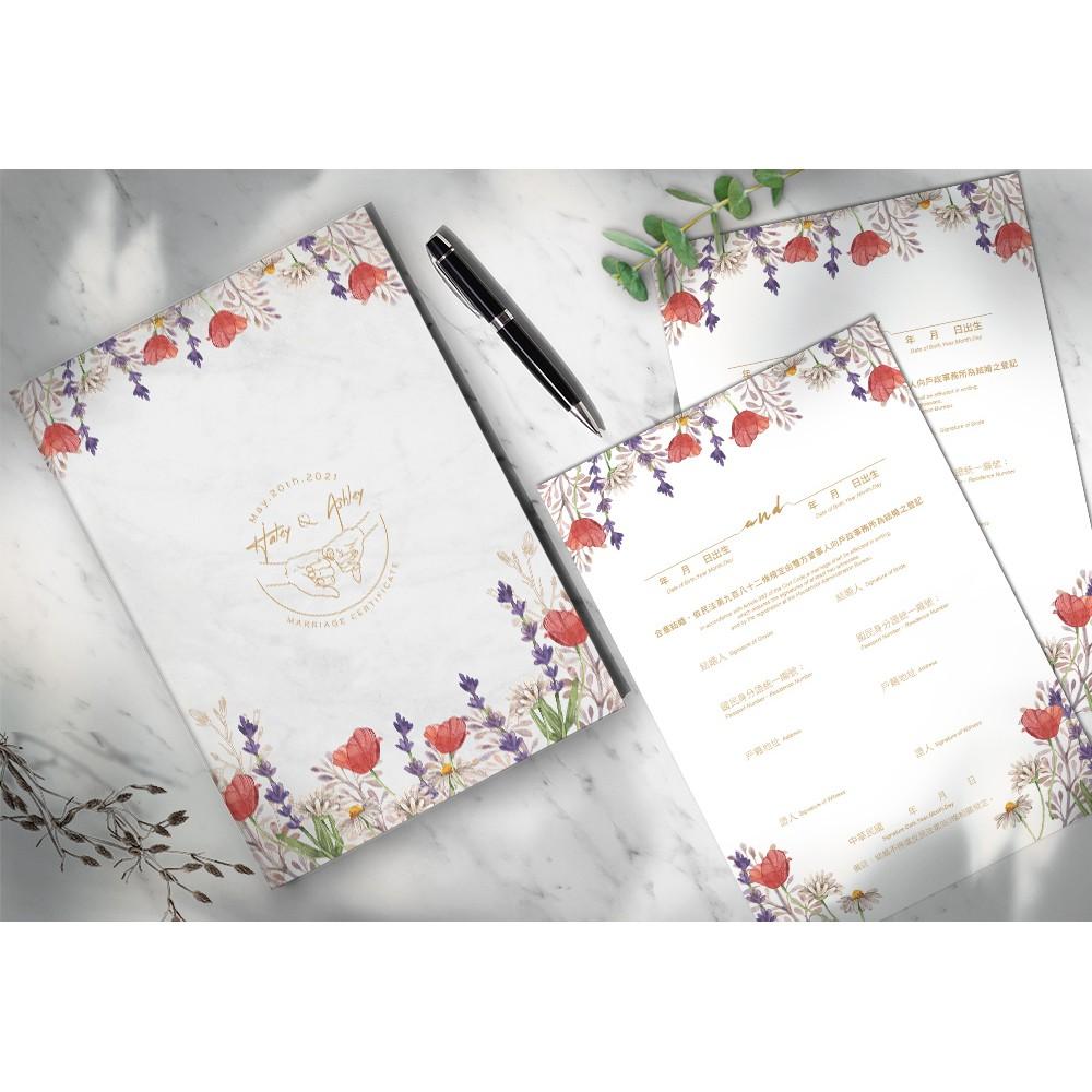 結婚證書夾 - 精裝版結婚證書 一輩子的結婚禮物  ( 結婚登記用 結婚書約收藏夾) 【美好設計】-細節圖3