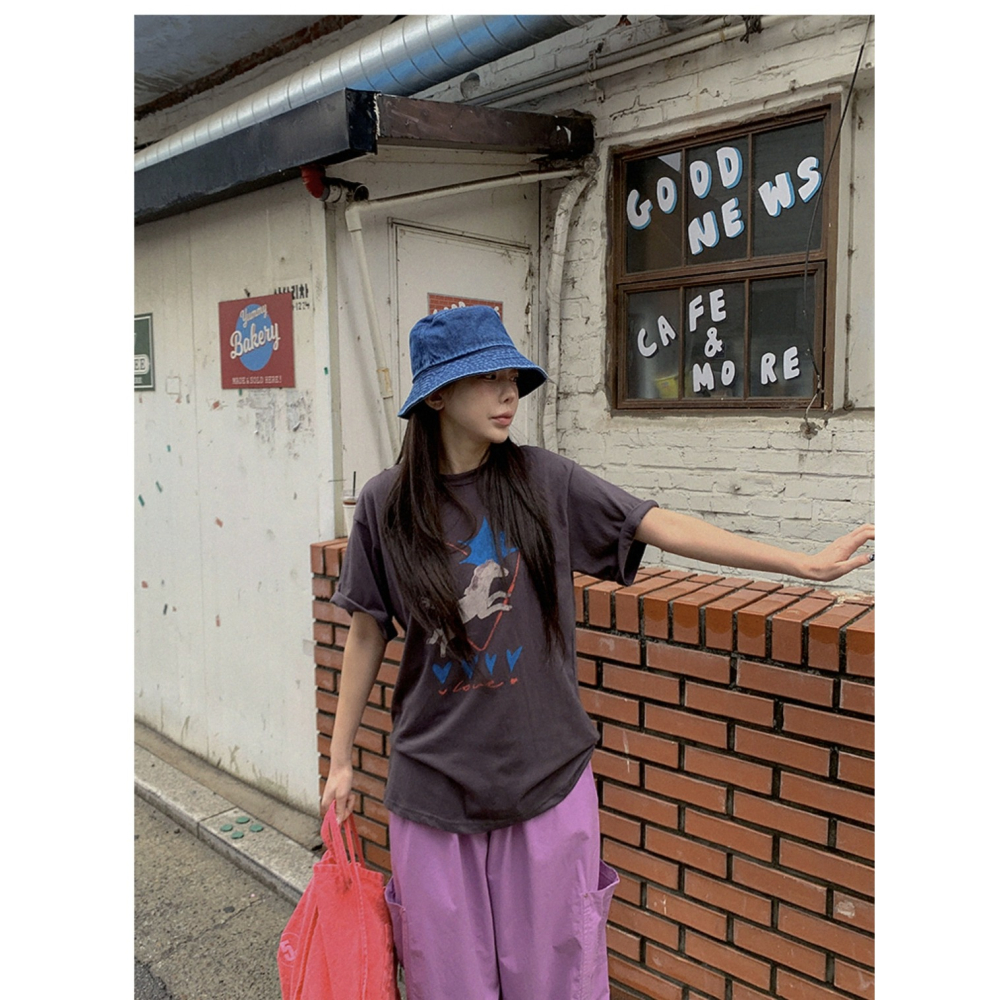 正韓3色D297愛心馬圖T-細節圖4