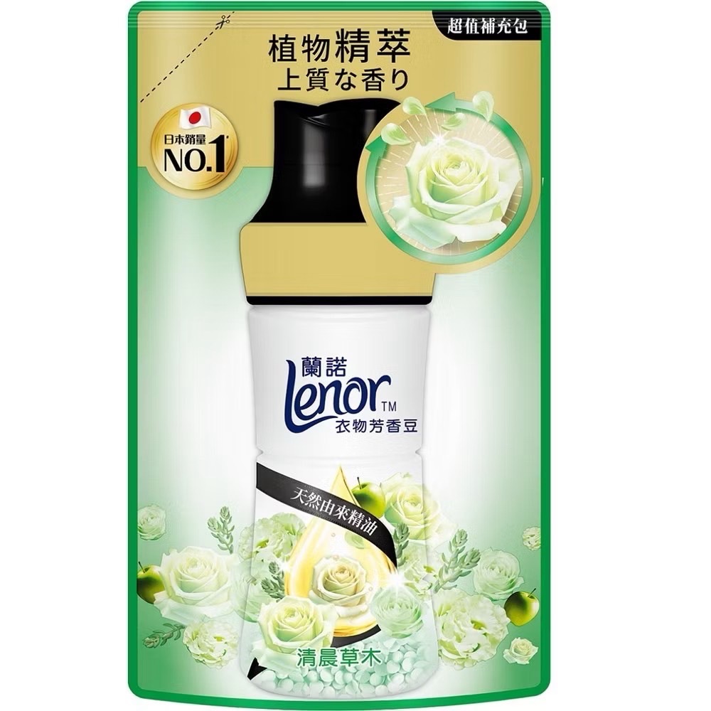 新期效 Lenor 蘭諾衣物芳香豆440ml補充包-細節圖4