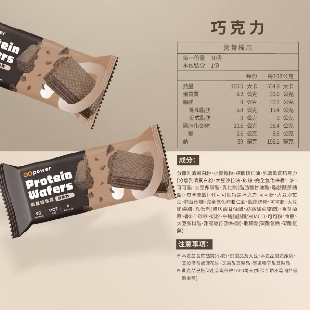 隔日到貨 果果能量蛋白威化餅 好吃又不餓肚子 巧克力 藍莓 單個/整盒 販售-細節圖5