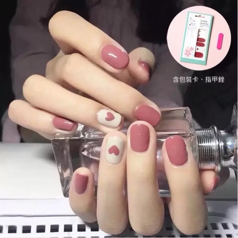 法式指甲貼 無毒材質、防水、孕婦也能使用 「內含銼刀 」隨機出貨 不挑款 不挑色 不許願-細節圖2
