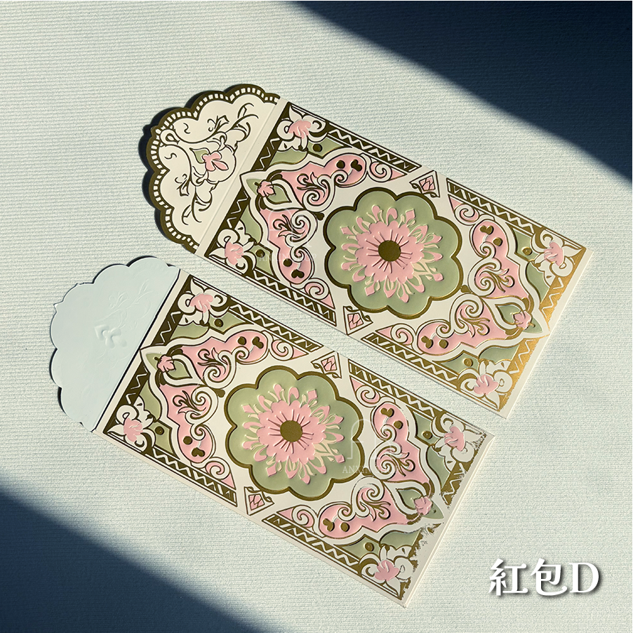2026花磚燙金紅包袋 5入-細節圖7