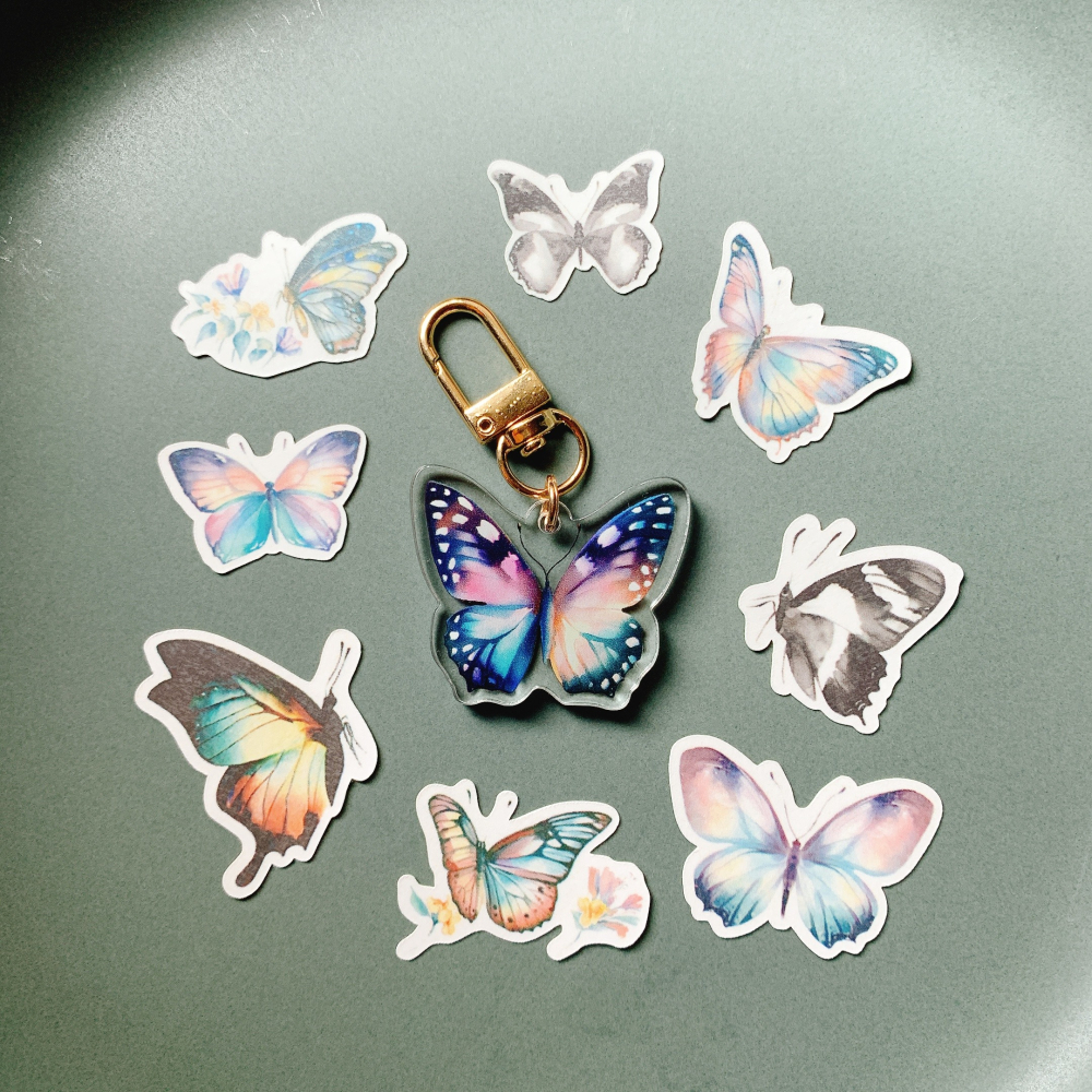 蝴蝶🦋金屬鎖扣掛飾-細節圖2