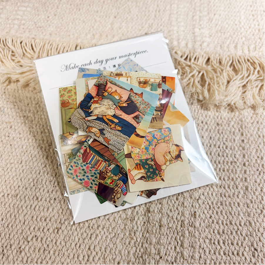 貓咪故事屋插圖 貼紙包40張-細節圖2