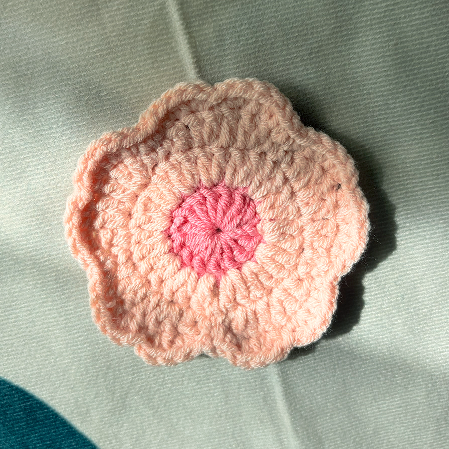 手工櫻花針織杯墊-細節圖2