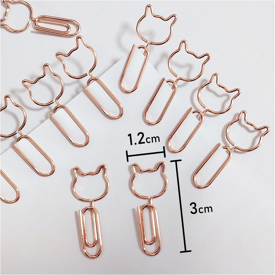 玫瑰金貓咪迴紋針-細節圖2