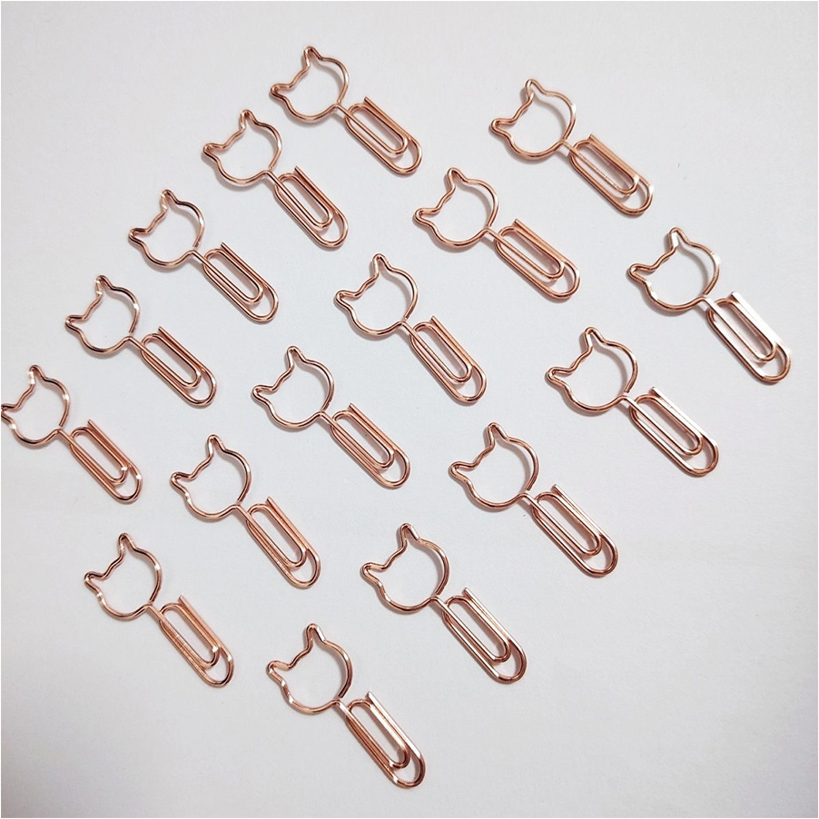 玫瑰金貓咪迴紋針-細節圖4