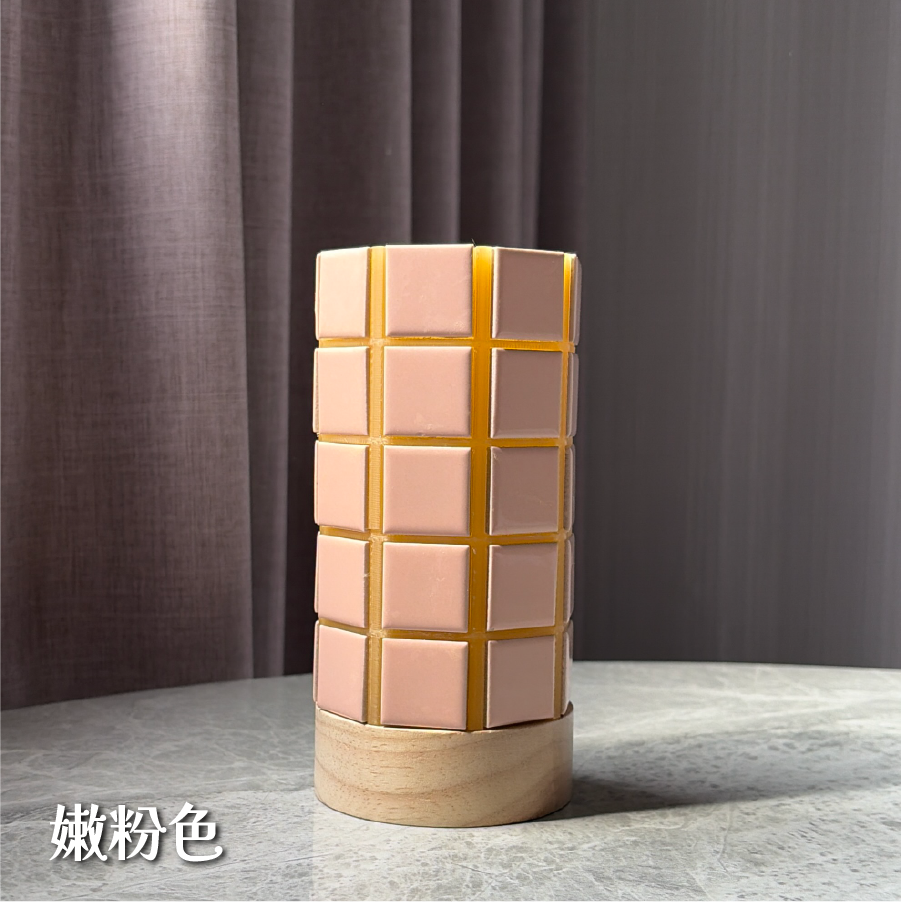 懷舊風 磁磚圓柱燈-細節圖3