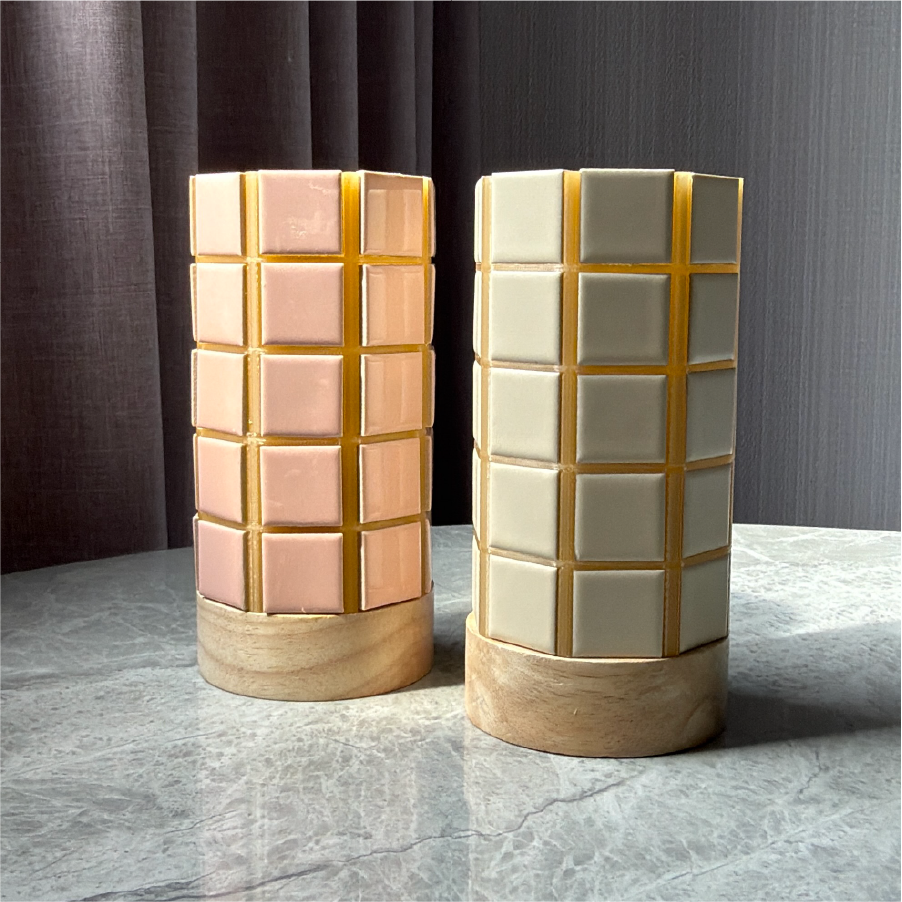 懷舊風 磁磚圓柱燈-細節圖9