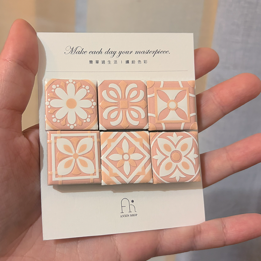 4色花磚磁鐵-規格圖5