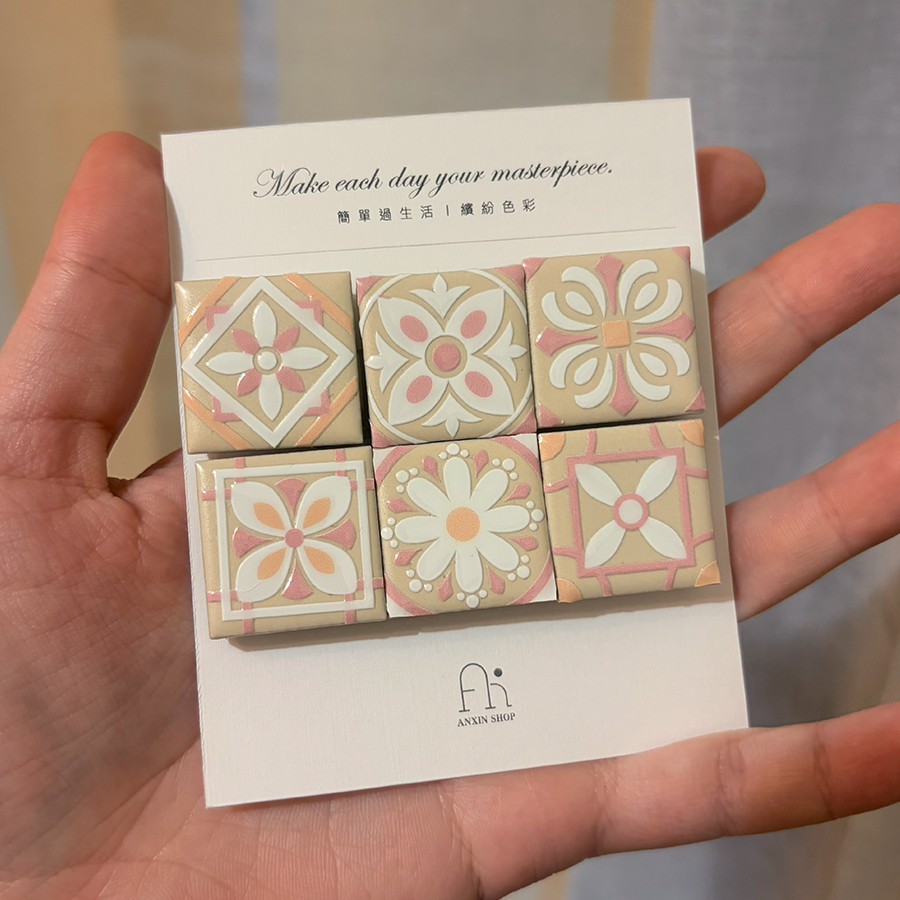 4色花磚磁鐵-規格圖5