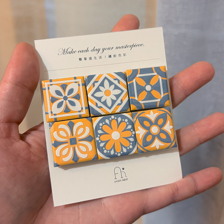 4色花磚磁鐵-規格圖5