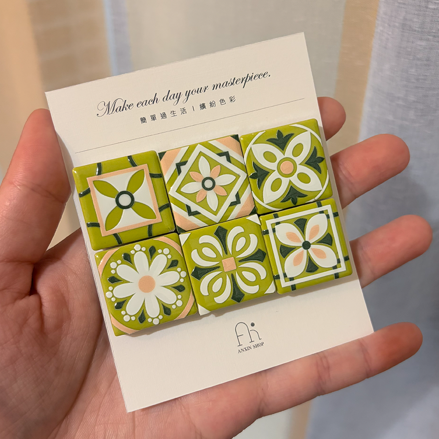 4色花磚磁鐵-規格圖5