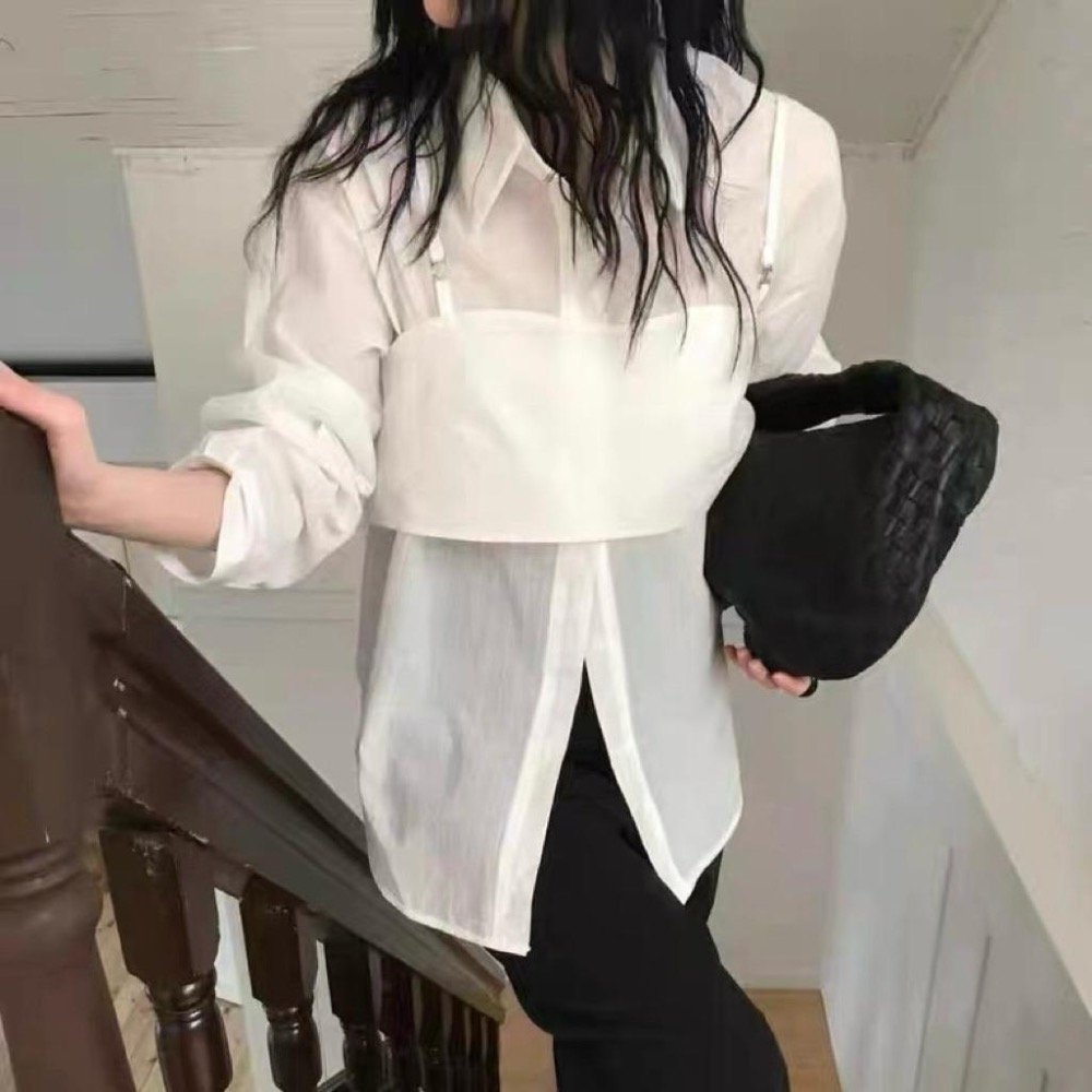 No.2 無二｜韓國🇰🇷真兩件條紋襯衫 微透膚防曬罩衫 防曬外套-細節圖7