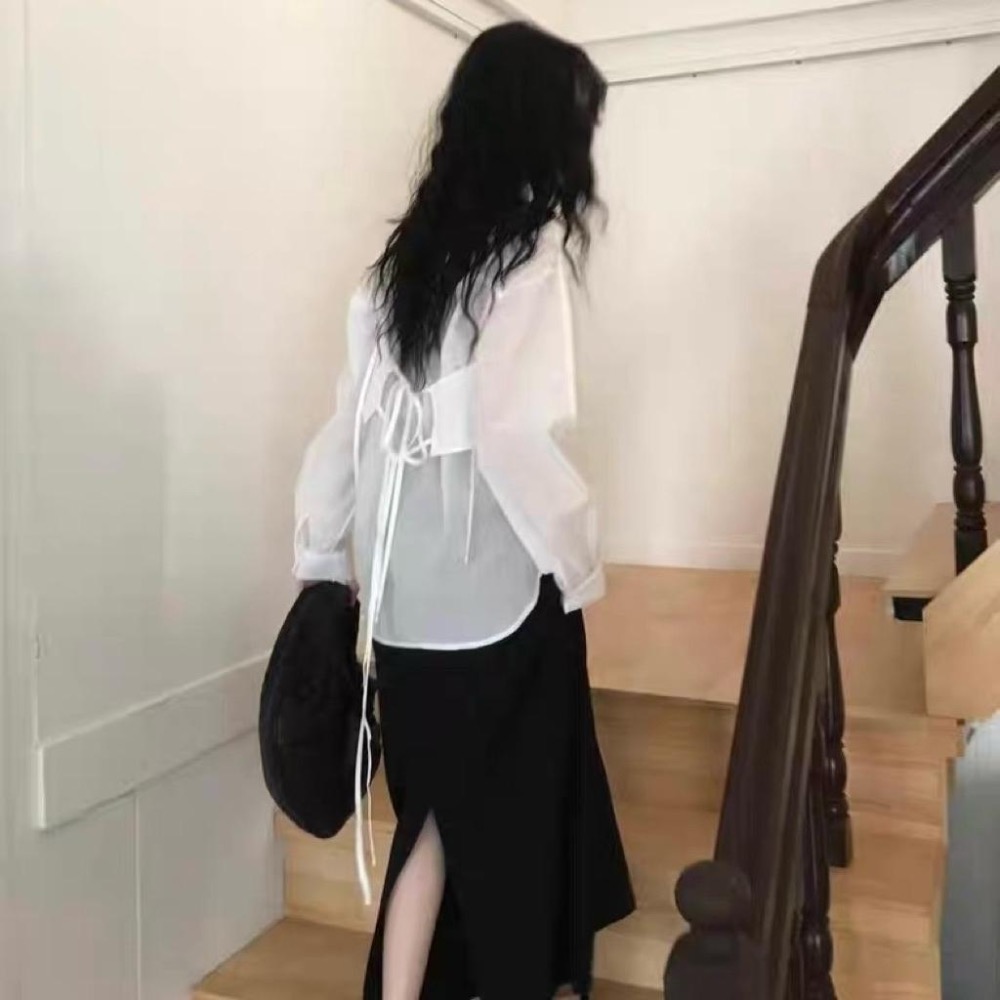 No.2 無二｜韓國🇰🇷真兩件條紋襯衫 微透膚防曬罩衫 防曬外套-細節圖9