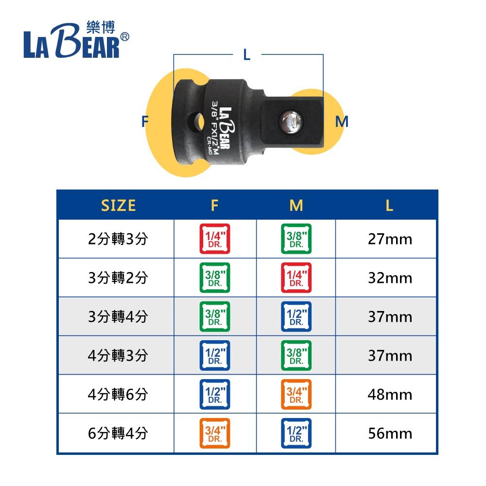 【LaBear】氣動轉接頭 轉換頭 氣動 套筒轉換頭 公母轉接頭 2轉3/3轉2/3轉4/4轉3 電動起子轉換頭-細節圖5