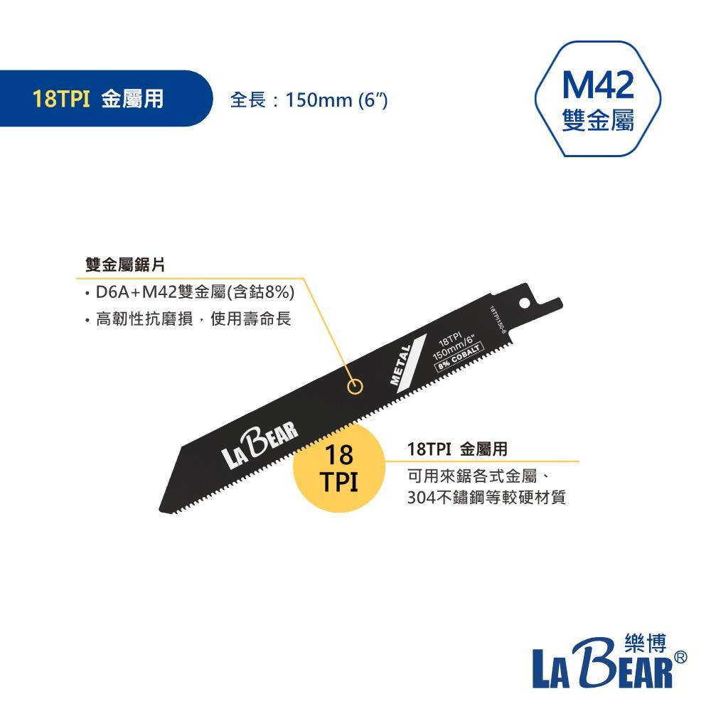 【LaBear】軍刀鋸片 鋸條 6-18TPI 雙金屬鋸片 M42 含鈷鋸片 鋸鐵鋸木 軍刀鋸專用 往復鋸專用-細節圖5