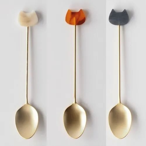 【飛魚愛日貨】貓咪鍍金餐具｜下午茶/水果/甜點餐具-規格圖4