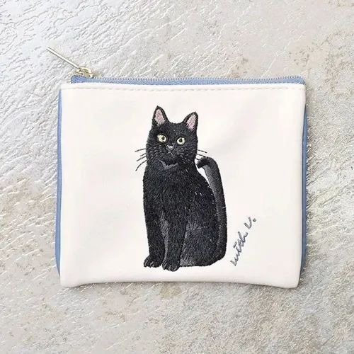 【飛魚愛日貨】貓咪刺繡零錢包｜小物收納-規格圖4