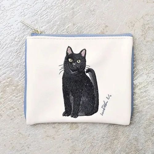 【飛魚愛日貨】貓咪刺繡零錢包｜小物收納-規格圖4