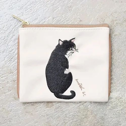 【飛魚愛日貨】貓咪刺繡零錢包｜小物收納-規格圖4