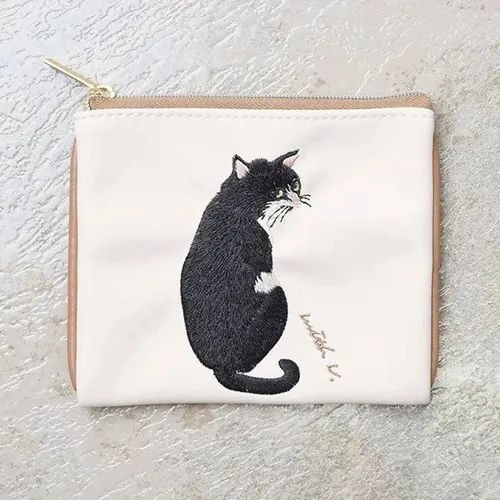 【飛魚愛日貨】貓咪刺繡零錢包｜小物收納-規格圖4