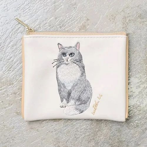 【飛魚愛日貨】貓咪刺繡零錢包｜小物收納-規格圖4