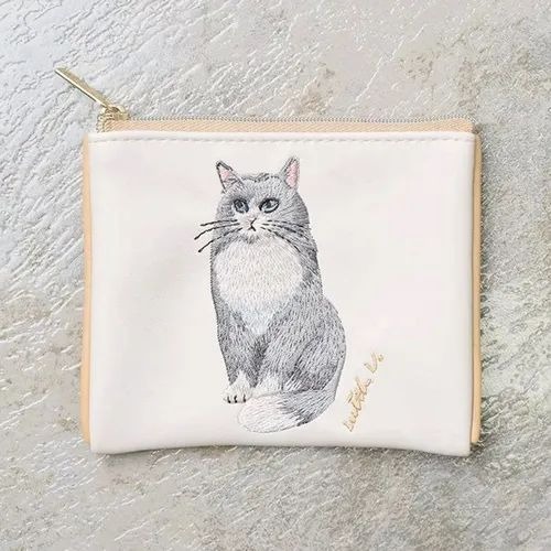 【飛魚愛日貨】貓咪刺繡零錢包｜小物收納-規格圖4