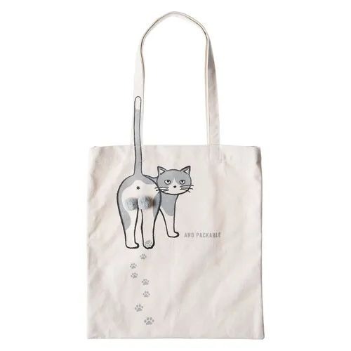 【飛魚愛日貨】巨蛋貓・貓咪毛球 A4 帆布包-規格圖7