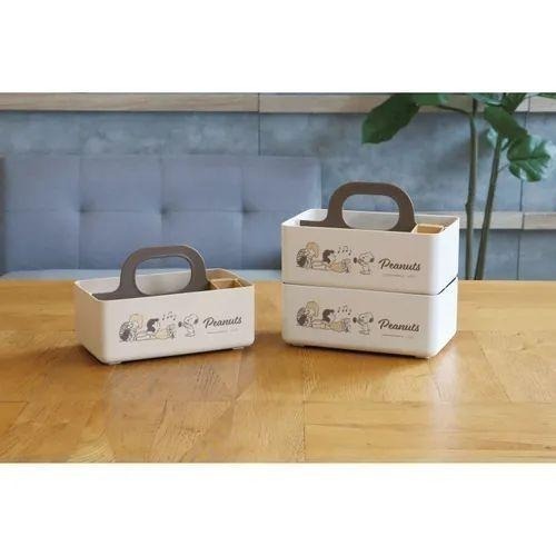 【飛魚愛日貨】Snoopy史努比小巧手提收納盒｜客廳&書桌收納-細節圖4