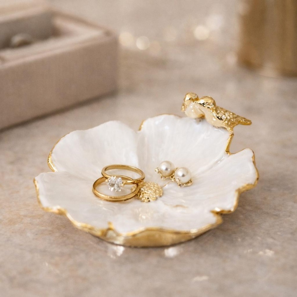 【飛魚愛日貨】花鳥物語 小物收納盤｜玄關/梳妝台桌面擺飾-細節圖2